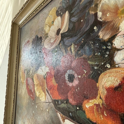Figurative Oil Painting Floral Still Life "Floral Arrangement" Medium Art - HollandArtShop