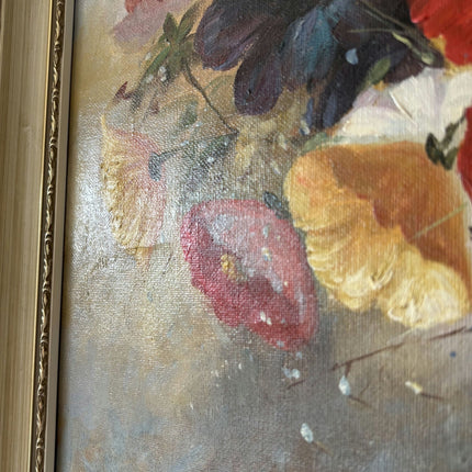 Figurative Oil Painting Floral Still Life "Floral Arrangement" Medium Art - HollandArtShop