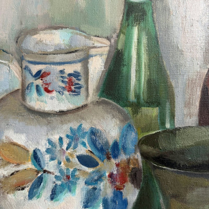 Figurative Oil Painting Still Life "Decorative Pitcher" Fine Medium Art - HollandArtShop