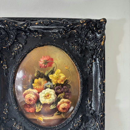 Fine Oil Painting Floral Still Life "Floral Arrangement" Intriguing Italian Art - HollandArtShop