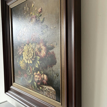 Fine Oil Painting Flowery Still Life "Floral Arrangement" Authentic Large Art - HollandArtShop