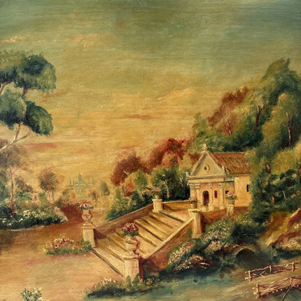 Fine Oil Painting Landscape "Garden Steps" Expressive Medium Artwork - Holland Art Shop