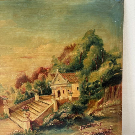 Fine Oil Painting Landscape "Garden Steps" Expressive Medium Artwork - Holland Art Shop