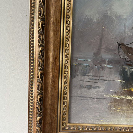 Fine Oil Painting Seascape "Sailing Boats" Wonderful Medium Art - HollandArtShop