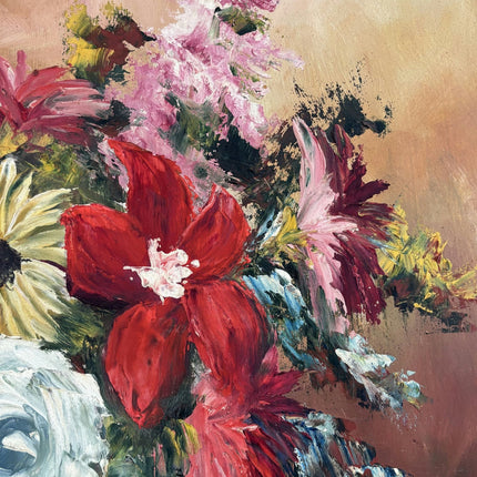 Fine Oil Painting Still Life "Flower Arrangement" Handcrafted Large Artwork - HollandArtShop