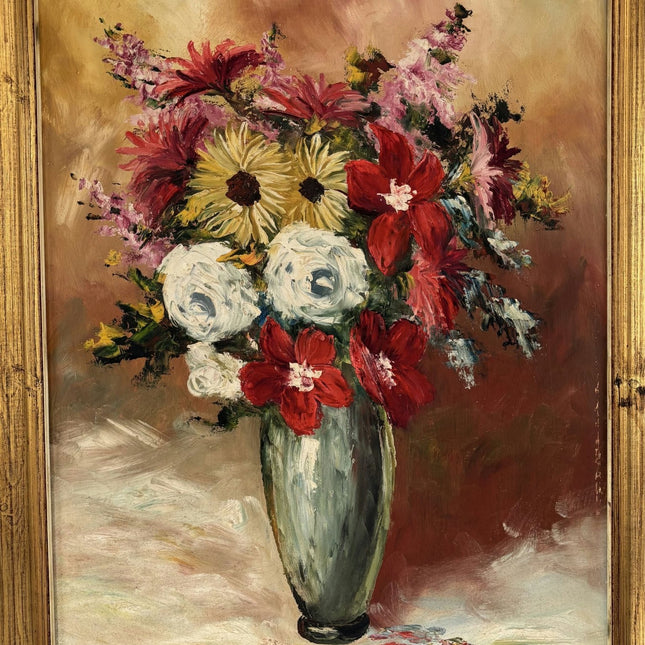 Fine Oil Painting Still Life "Flower Arrangement" Handcrafted Large Artwork - HollandArtShop