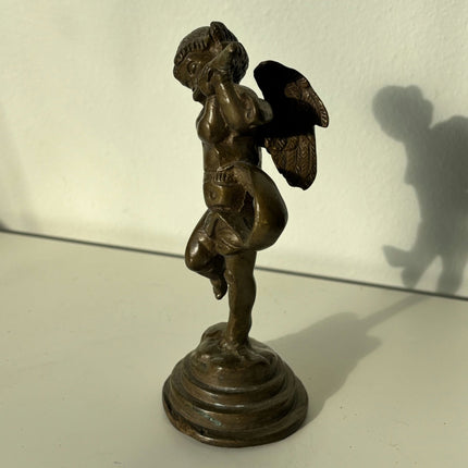 Fine Portrait Sculpture "Flute Player" Striking Small Artwork - HollandArtShop