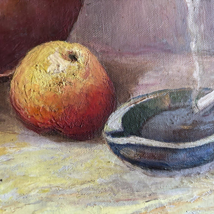 French Oil Painting Original Painted Still life Art Antique canvas ca. 1940 - HollandArtShop