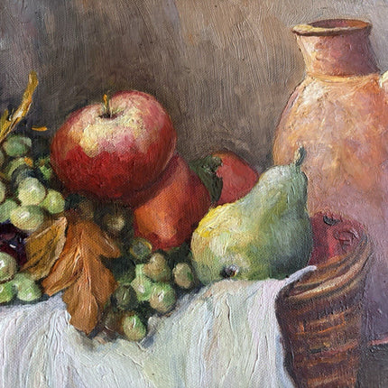 French Oil Painting Original Painted Still life Art Antique canvas ca. 1940 - HollandArtShop