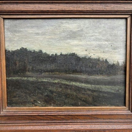 Original Landscape Oil Painting "Wooden Frame" Rustic Artwork Holland Art Shop