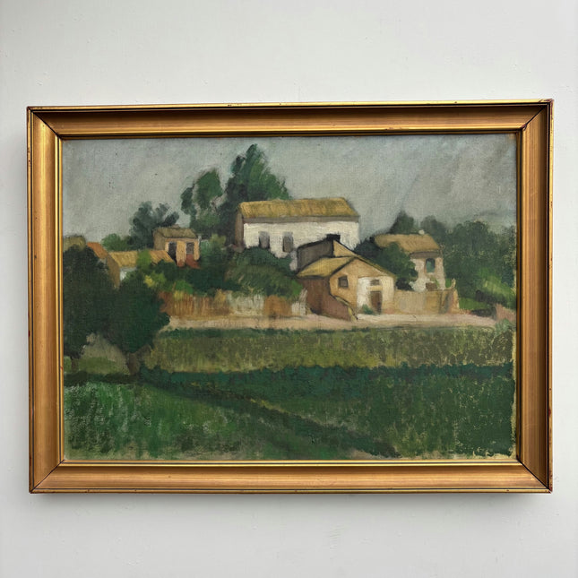 Handcrafted Landscape Oil Painting "Village Houses" Timeless Art Holland Art Shop