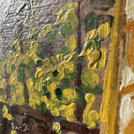 Elegant Interior Oil Painting "Potted Plant" Original Small Art Holland Art Shop