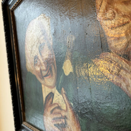 Handcrafted Oil Painting "Joyful Companions" Traditional Medium Artwork - HollandArtShop