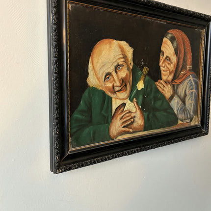 Handcrafted Oil Painting "Joyful Companions" Traditional Medium Artwork - HollandArtShop
