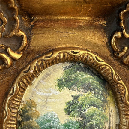 Handcrafted Oil Painting Landscape "Framed Landscape" Intriguing Small Art - Holland Art Shop