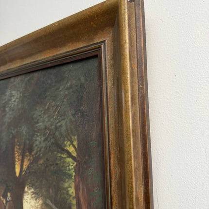 Handcrafted Oil Painting Scenery "Gathering Under Trees" Classic Medium Artwork - HollandArtShop