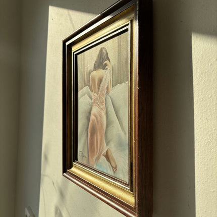 Handcrafted Portrait Oil Painting "Gentle Reflection" Wonderful French Art - HollandArtShop
