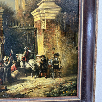 Intriguing Oil Painting Figurative "Garden Gate" Traditional Medium Art - HollandArtShop