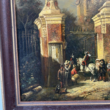 Intriguing Oil Painting Figurative "Garden Gate" Traditional Medium Art - HollandArtShop
