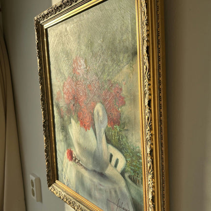 Intriguing Still Life Oil Painting "Flower Vase" Original Medium Art - HollandArtShop