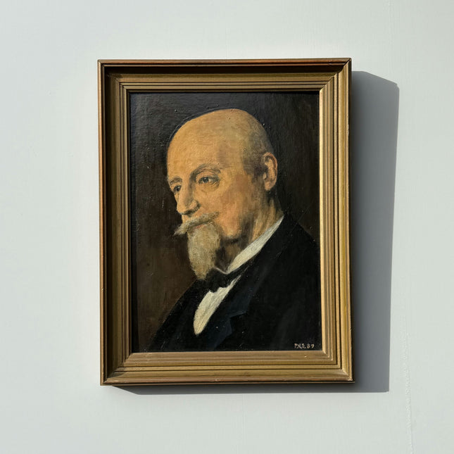 Detailed Portrait Oil Painting "Bearded Man" Vintage Artwork Holland Art Shop