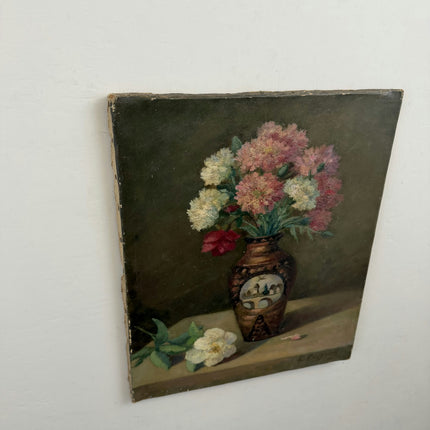 Rustic Floral Still Life Oil Painting "Decorated Vase" Timeless Artwork Holland Art Shop
