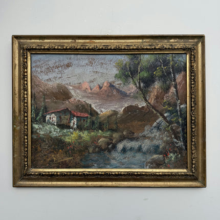 Timeless Landscape Oil Painting "Mountain Stream" Handcrafted Art Holland Art Shop
