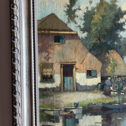 Johan Hendrik Kaemmerer Classic Dutch Farm Landscape Valuable Art Oil Painting - HollandArtShop