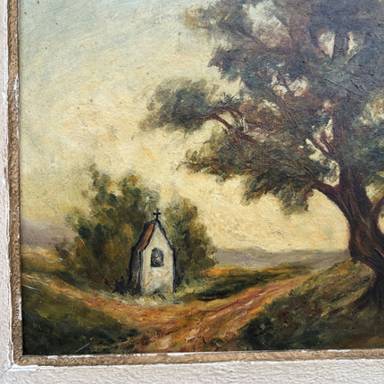 Refined Landscape Oil Painting "Lone Tree" Elegant Small Artwork Holland Art Shop