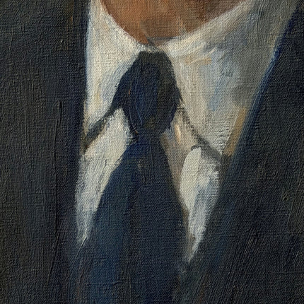 Handcrafted Portrait Oil Painting "Suit Man" Traditional Artwork Holland Art Shop