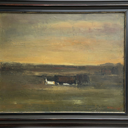 Detailed Landscape Oil Painting "Small House" Rustic Large Artwork Holland Art Shop