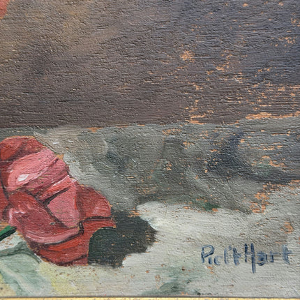 Rustic Floral Still Life Oil Painting "Vase Flowers" Elegant Art Holland Art Shop