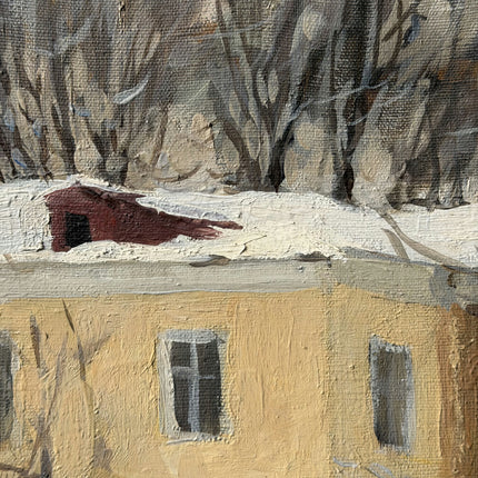 Aleksandr Anatoljevitsj Zakalski Winter Landscape Oil Painting "Yellow" Art Holland Art Shop