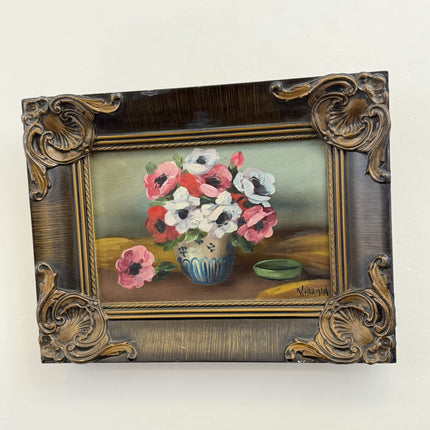 Handcrafted Floral Still Life Oil Painting "Flower Vase" Original Artwork Holland Art Shop
