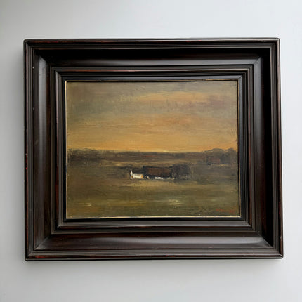 Detailed Landscape Oil Painting "Small House" Rustic Large Artwork Holland Art Shop