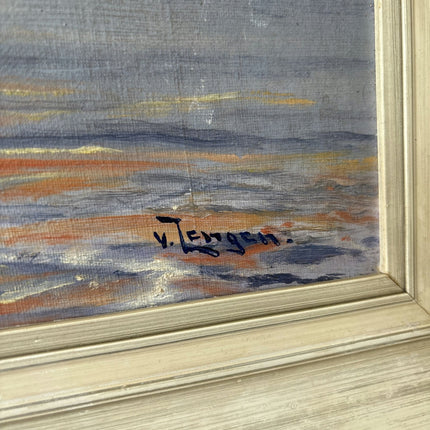 Marvelous Landscape Oil Painting "Ocean Sunset" Refined Large Art - HollandArtShop