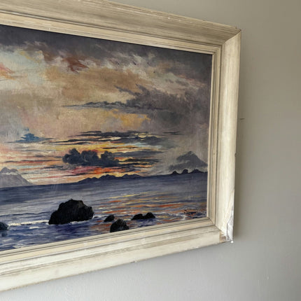 Marvelous Landscape Oil Painting "Ocean Sunset" Refined Large Art - HollandArtShop