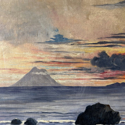 Marvelous Landscape Oil Painting "Ocean Sunset" Refined Large Art - HollandArtShop