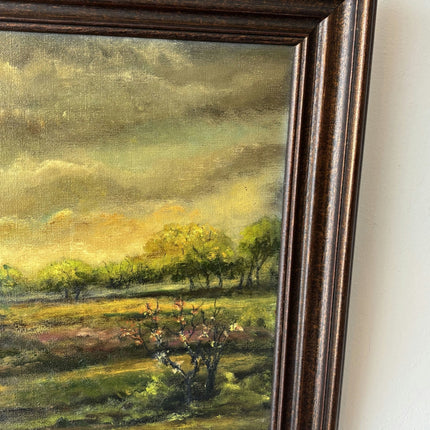 Marvelous Landscape Oil Painting "Red Roof Cottage" Refined Medium Artwork - HollandArtShop