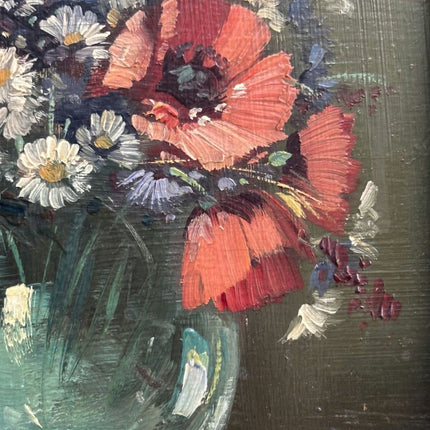 Marvelous Oil Painting Flowery Still Life "Floral Arrangement" Small Art - Holland Art Shop