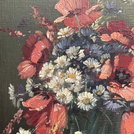 Marvelous Oil Painting Flowery Still Life "Floral Arrangement" Small Art - Holland Art Shop