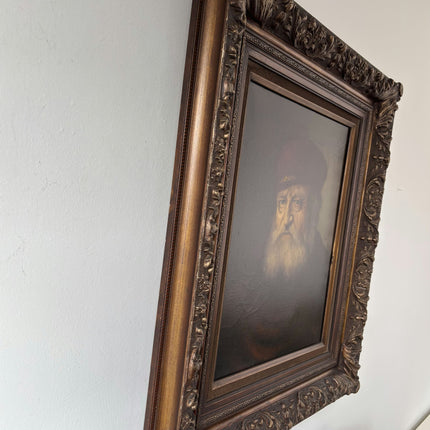 Marvelous Oil Painting Portrait "Wise Elder" Baroque Framed Large Art - HollandArtShop