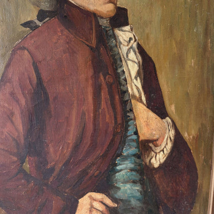Marvelous Portrait Oil Painting "Gentleman Portrait" Original French Art - HollandArtShop