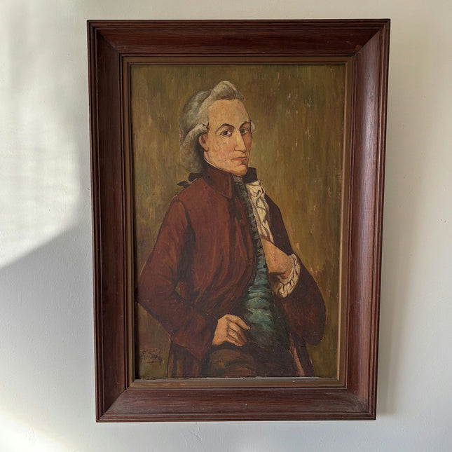 Marvelous Portrait Oil Painting "Gentleman Portrait" Original French Art - HollandArtShop