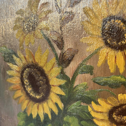 Marvelous Still Life Oil Painting "Sunflower Bouquet" Original Small Artwork - HollandArtShop