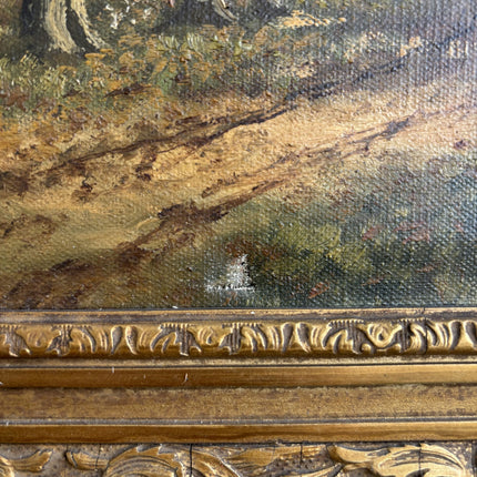 Detailed Landscape Oil Painting "Gilded Frame" Handcrafted Art Holland Art Shop