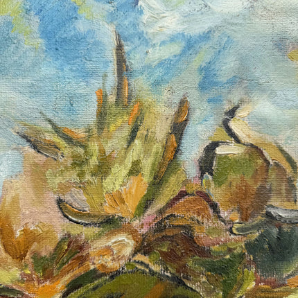 Handcrafted Landscape Oil Painting "Sunflowers Still" Traditional Artwork Holland Art Shop