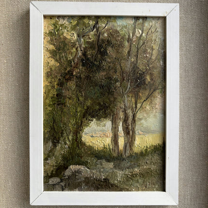 Expressive Landscape Oil Painting "Framed Painting" Handcrafted Small Art Holland Art Shop