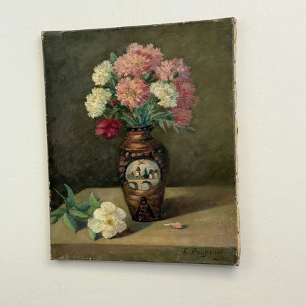 Rustic Floral Still Life Oil Painting "Decorated Vase" Timeless Artwork Holland Art Shop