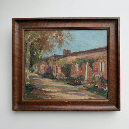 Authentic Landscape Oil Painting "Country Road" Elegant Small Art Holland Art Shop